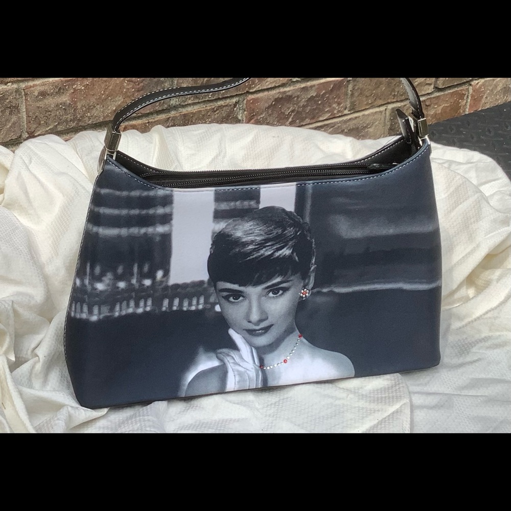 Audrey Hepburn Black White Handbag